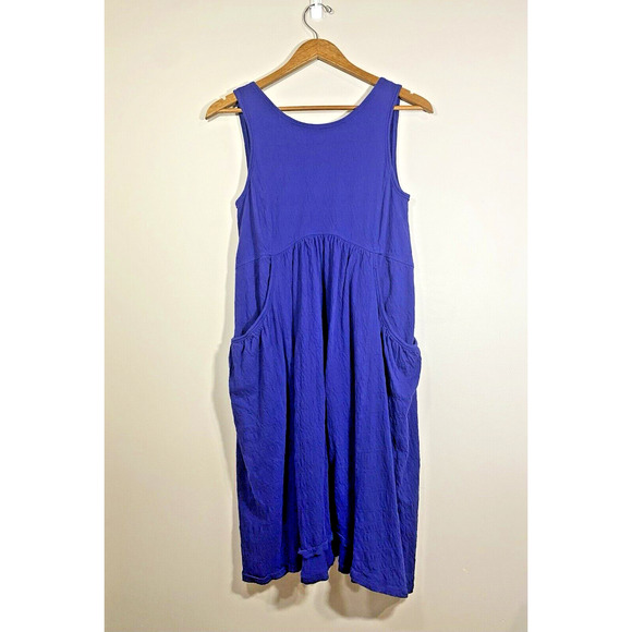 Anthropologie Daily‎ Practice Dress Womens XS Blue Sleeveless Ruched Mini Dress - Picture 1 of 4